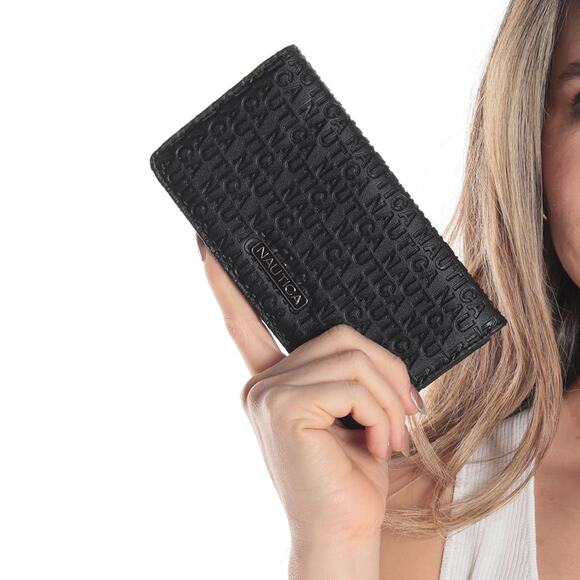 Nautica flap wallet in black for women - Picture 6 of 6